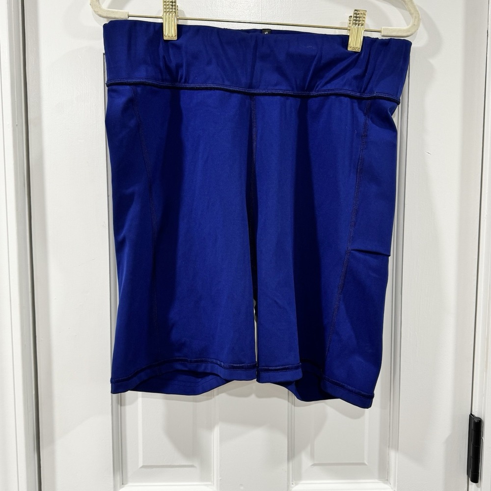Savage X Fenty Bike Shorts 2X Navy High Waist Side Pocket Gradient Stripe